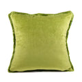 BELLUS 45x45 Velvet Cushion in 2 Shades of Green with Fringe