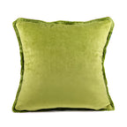 BELLUS 45x45 Velvet Cushion in 2 Shades of Green with Fringe