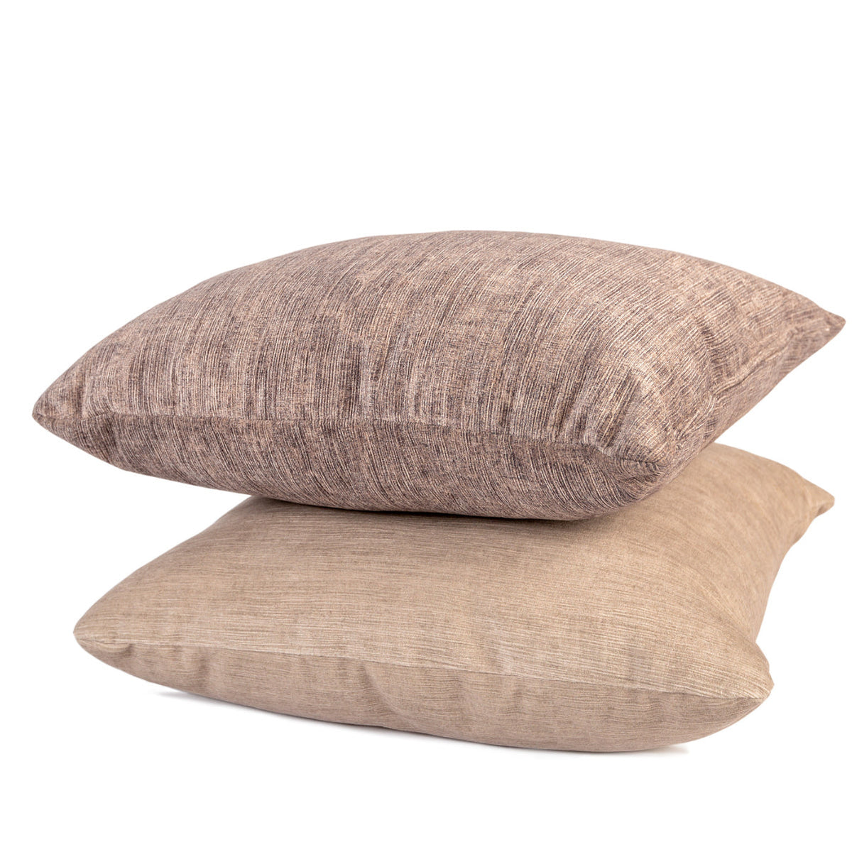 Almofada BELLUS 45x45 Veludo Bege e Castanho Reciclado