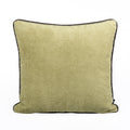 Almofada BELLUS 45x45 Veludo Verde Musgo com Vivo Preto