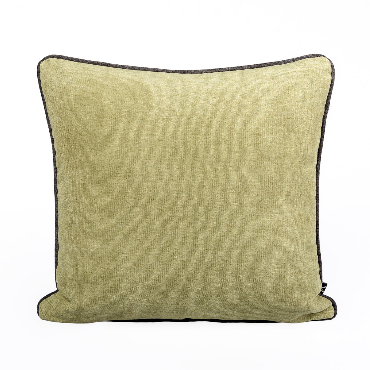 BELLUS Cushion 45x45 Moss Green Velvet with Black Piping