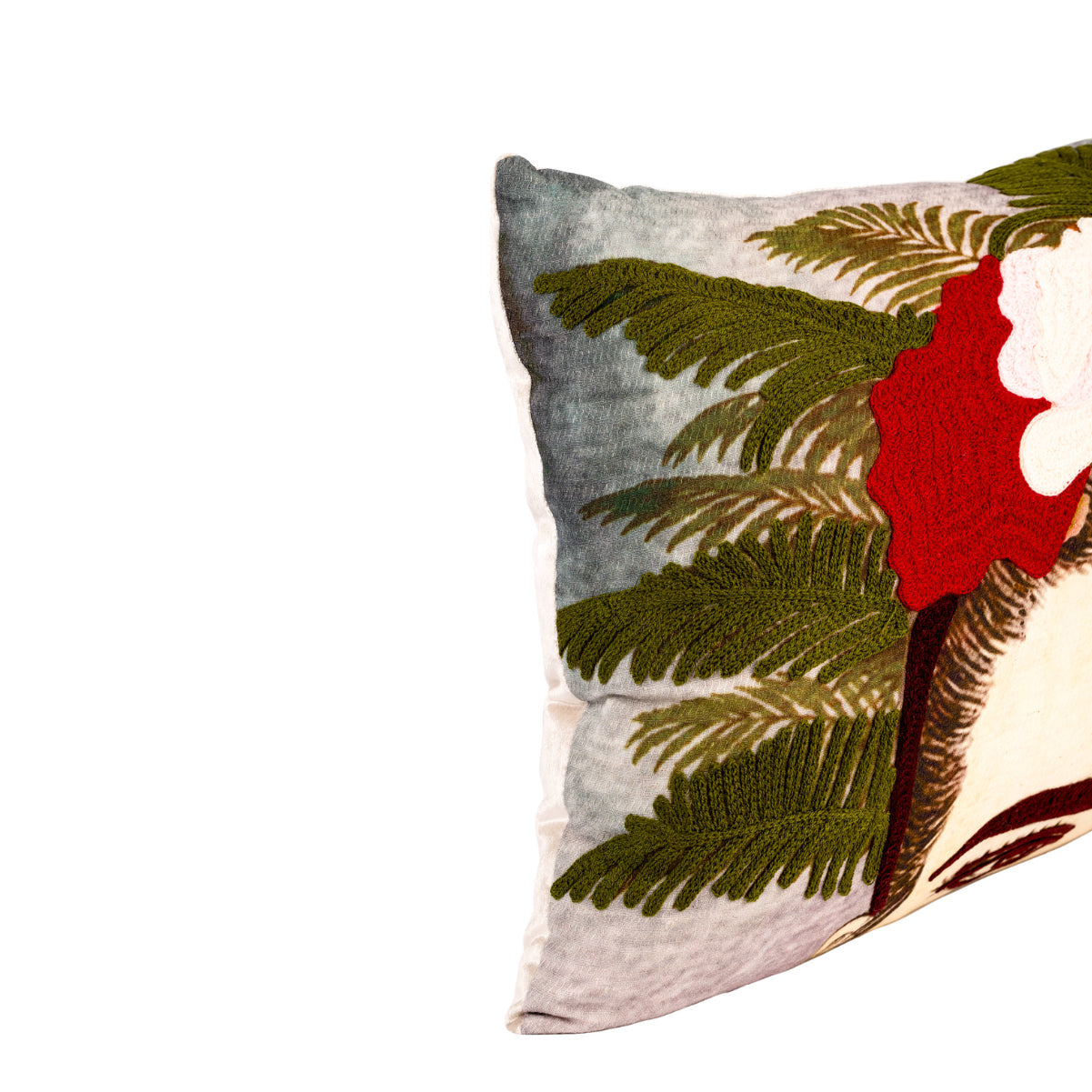 Almofada DINJA 37x65 Frida Kahlo com Folhas Bordadas