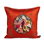 Cushion DINJA 45x45 Satin with Letters and Hand-Embroidered Application