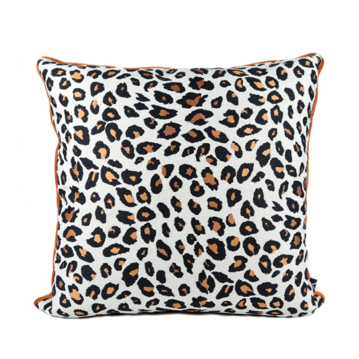 Almofada DINJA 45x45 Leopardo com verso Veludo Laranja
