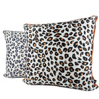 Almofada DINJA 45x45 Leopardo com verso Veludo Laranja