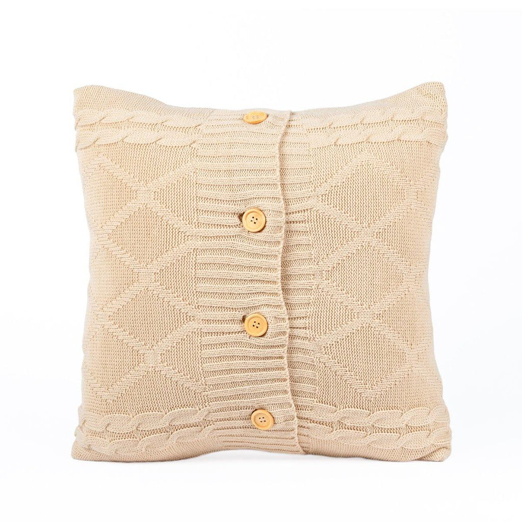 Almofada DINJA 45x45 Malha Bege - KUXIN // Home Fashion