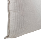 Almofada DINJA 50x50 Linho Bege com risca fina Cru e rebordo