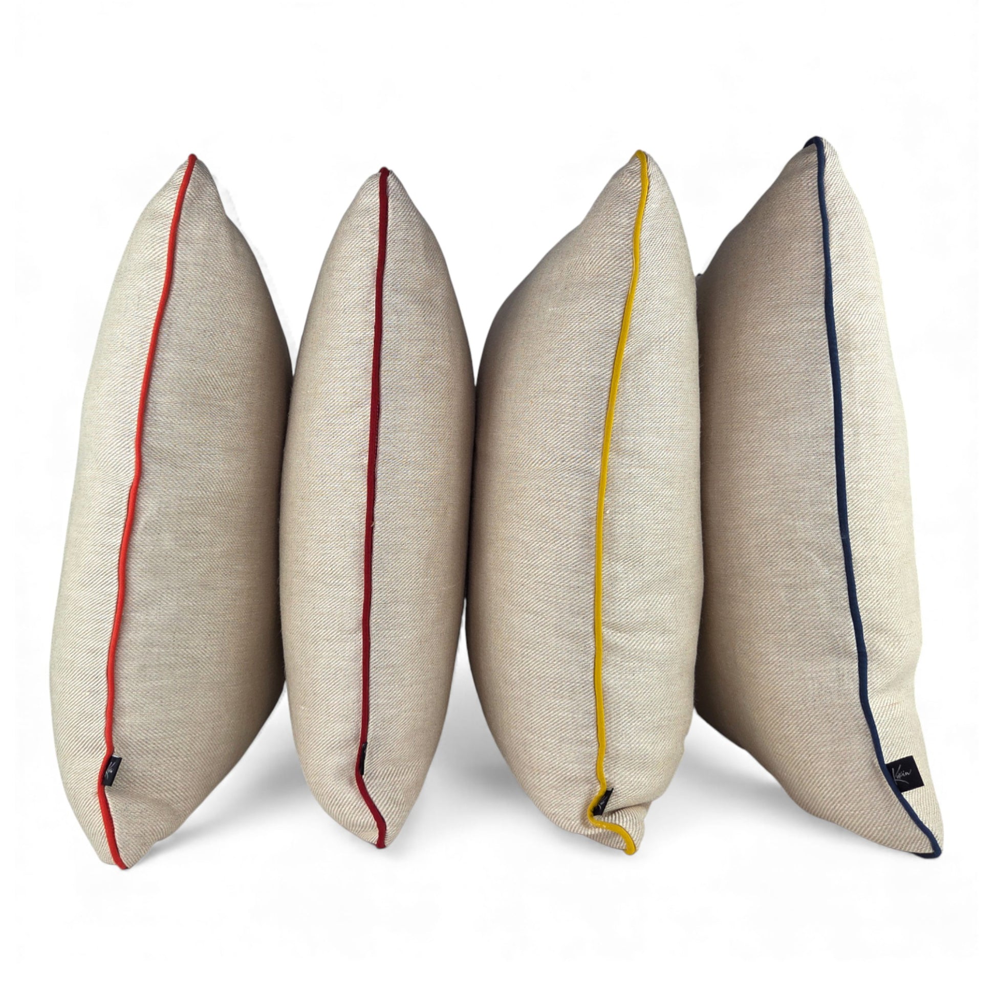 Almofada DINJA 50x50 Linho com vivo Laranja