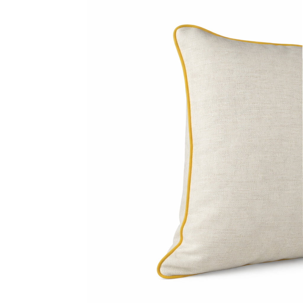 Almofada DINJA 50x50 Linho com vivo Amarelo