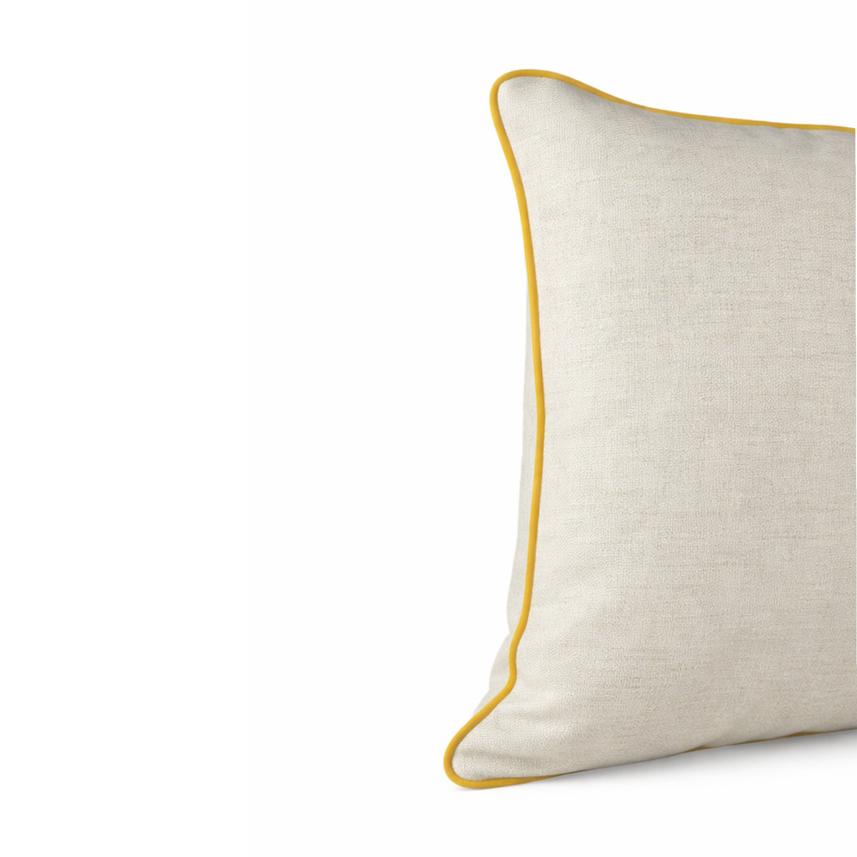 Almofada DINJA 50x50 Linho com vivo Amarelo