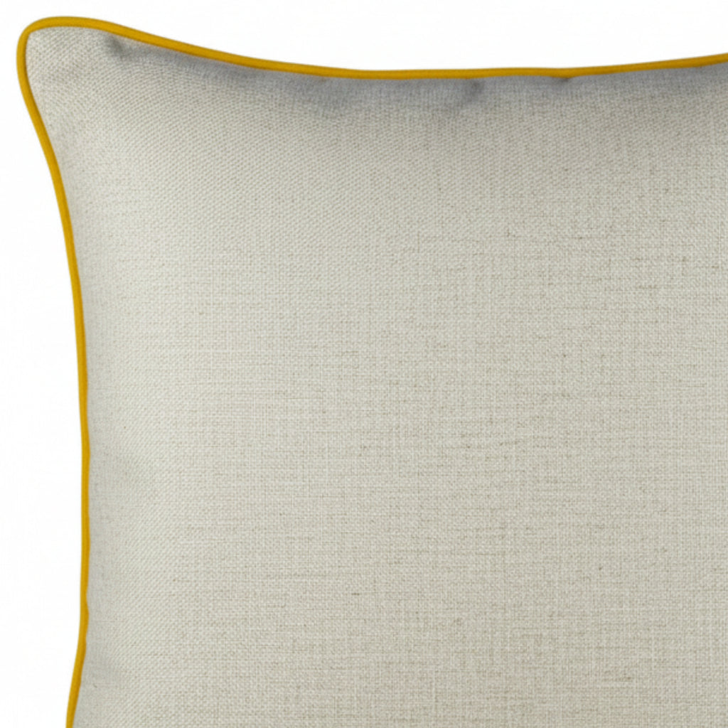 Almofada DINJA 50x50 Linho com vivo Amarelo