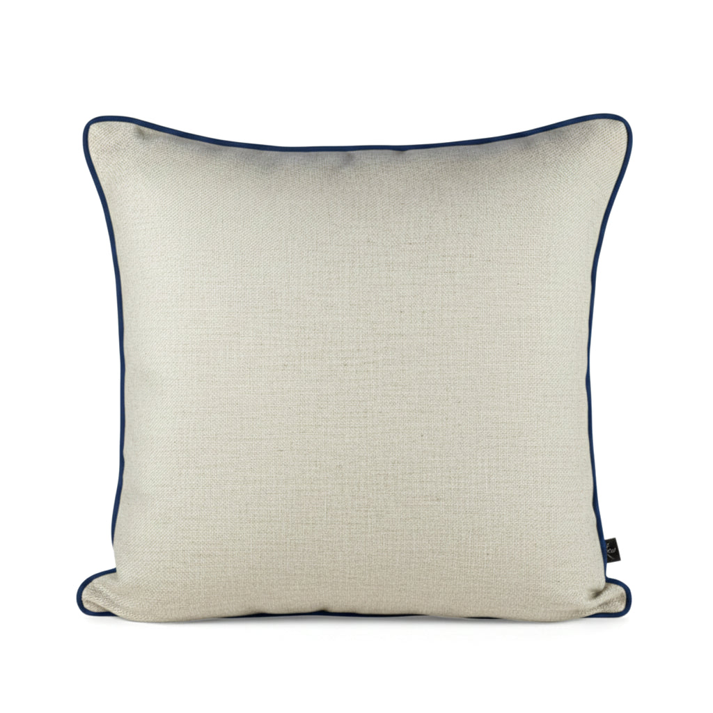 Almofada DINJA 50x50 Linho com vivo Azul escuro