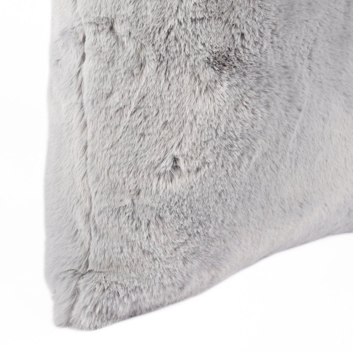 Almofada DINJA 55x55 Pêlo Cinza - KUXIN // Home Fashion