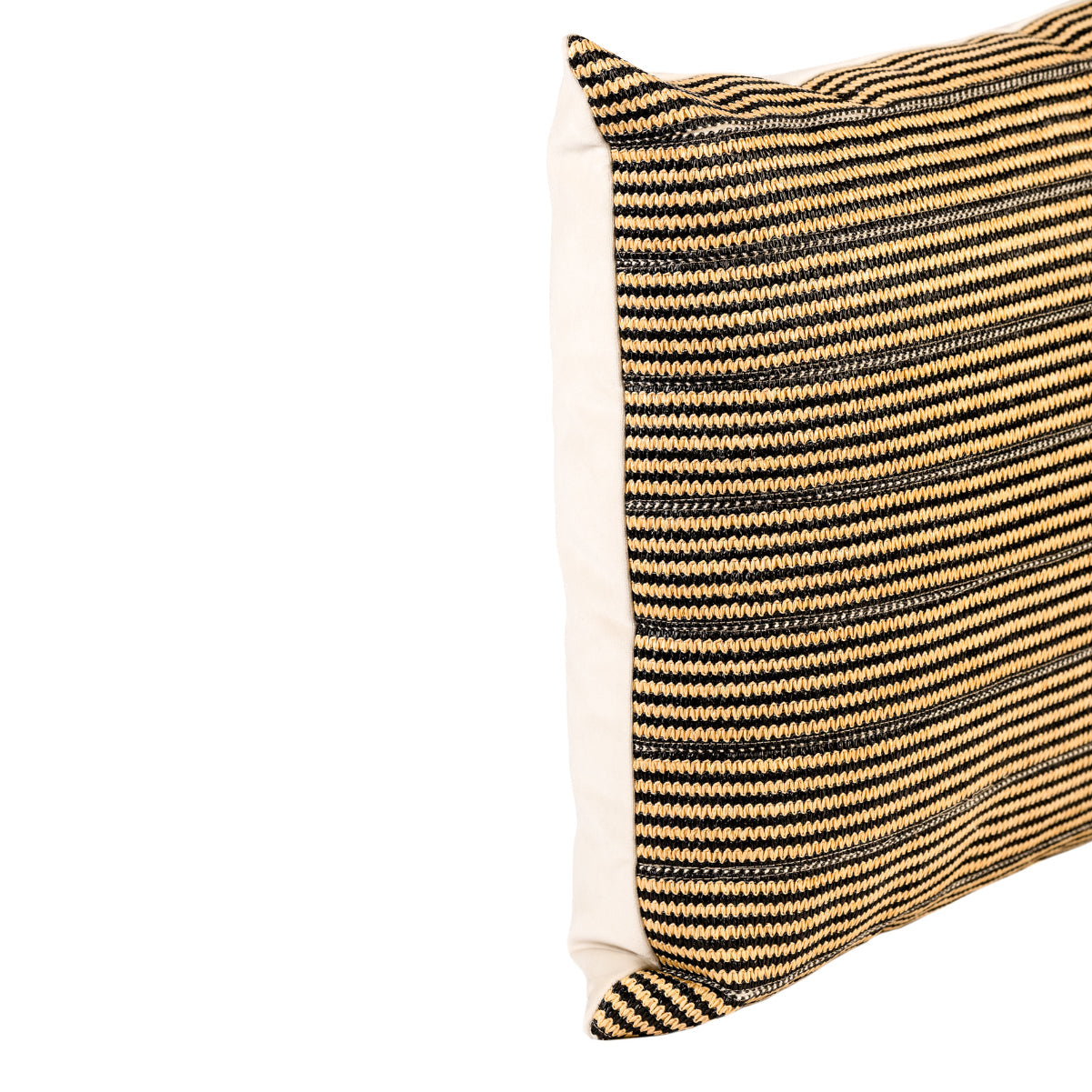 Almofada DINJA 55x55 Ráfia Preta e Bege