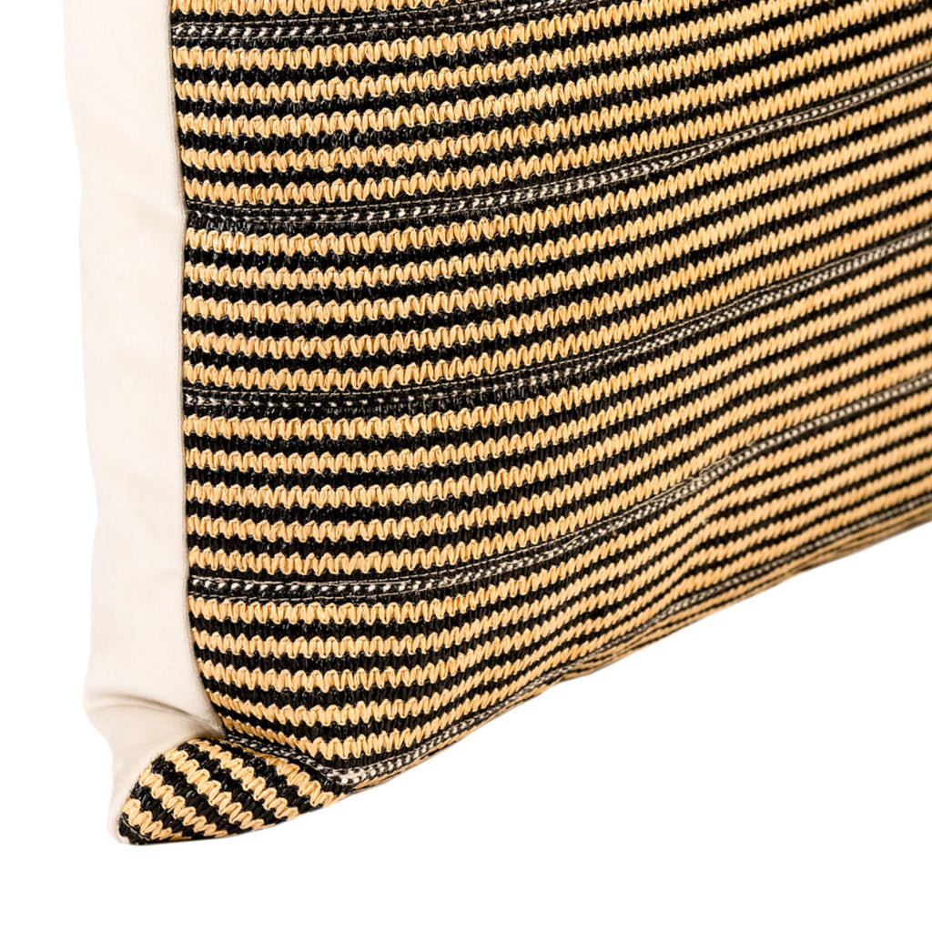 Almofada DINJA 55x55 Ráfia Preta e Bege