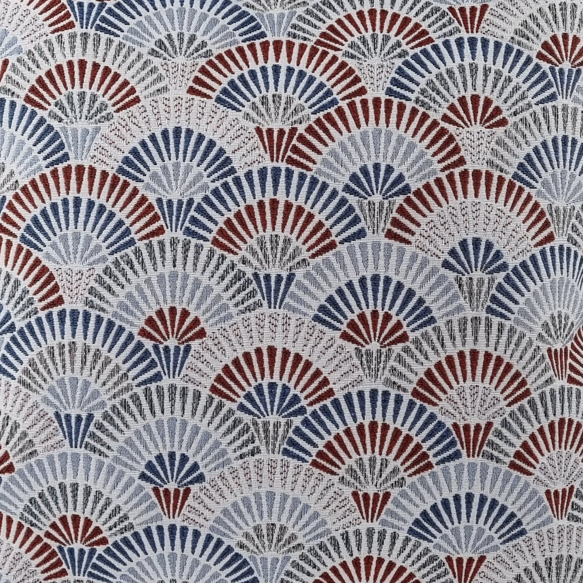 Almofada MUDELL 45x45 Padrão Geométrico Santiago com Verso Veludo Azul