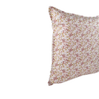 Cushion FJURI 45x45 Cotton White and Pink with Leaves