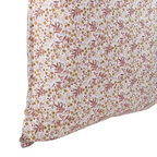 Cushion FJURI 45x45 Cotton White and Pink with Leaves