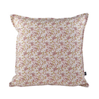 Cushion FJURI 45x45 Cotton White and Pink with Leaves