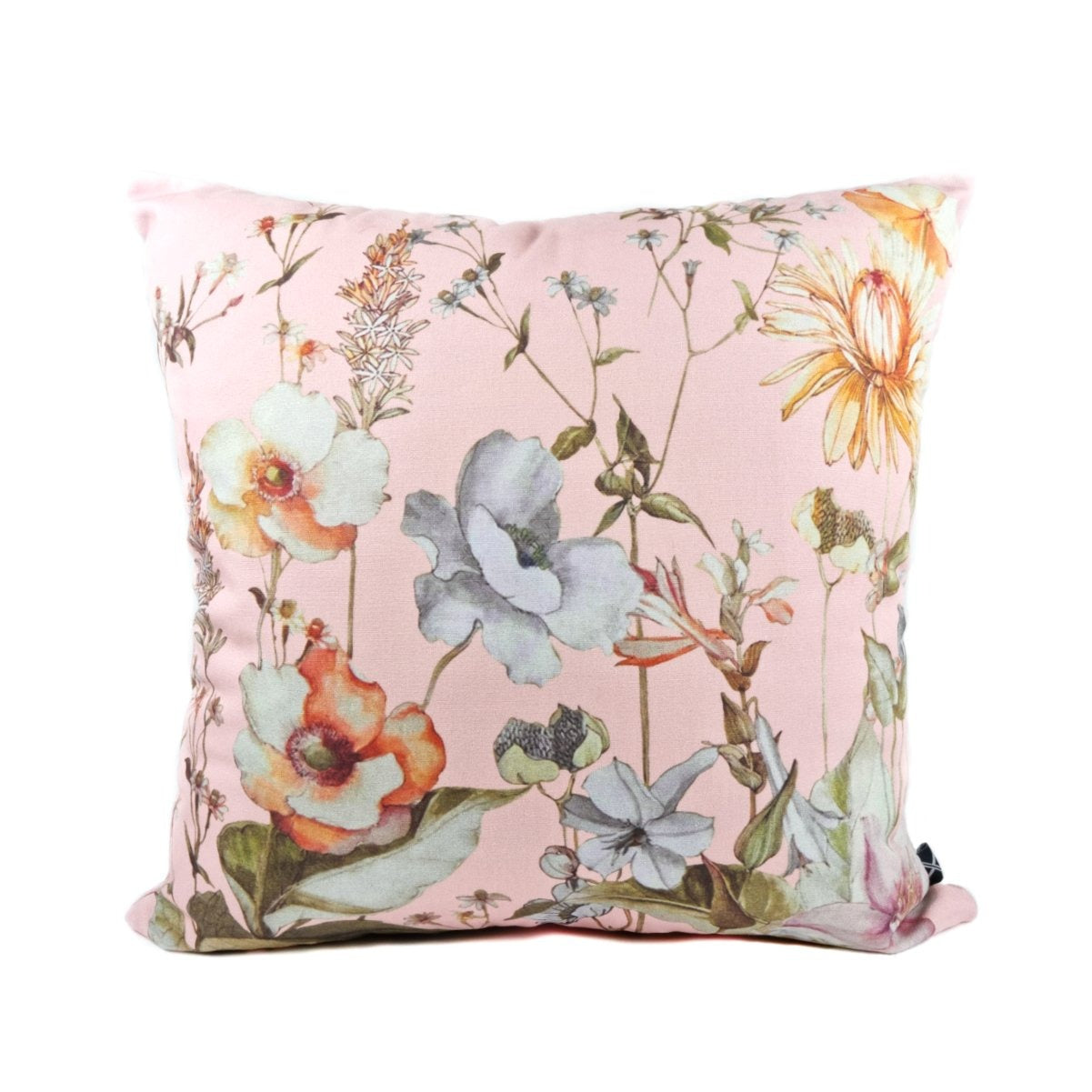 FJURI 45x45 Floral Cushion with Peach Pink Background