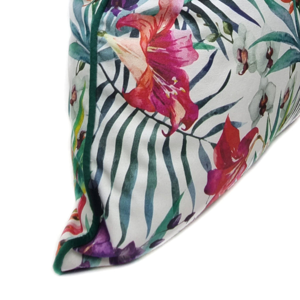 FJURI Cushion 45x45 Palm Leaves with Flowers