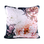Almofada FJURI 45x45 Veludo Preto com Flores