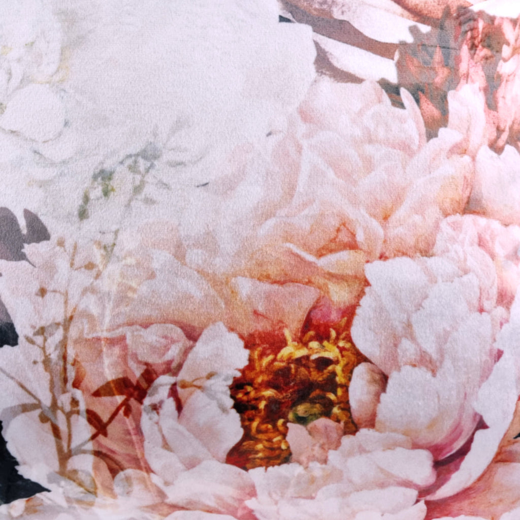 Almofada FJURI 45x45 Veludo Preto com Flores