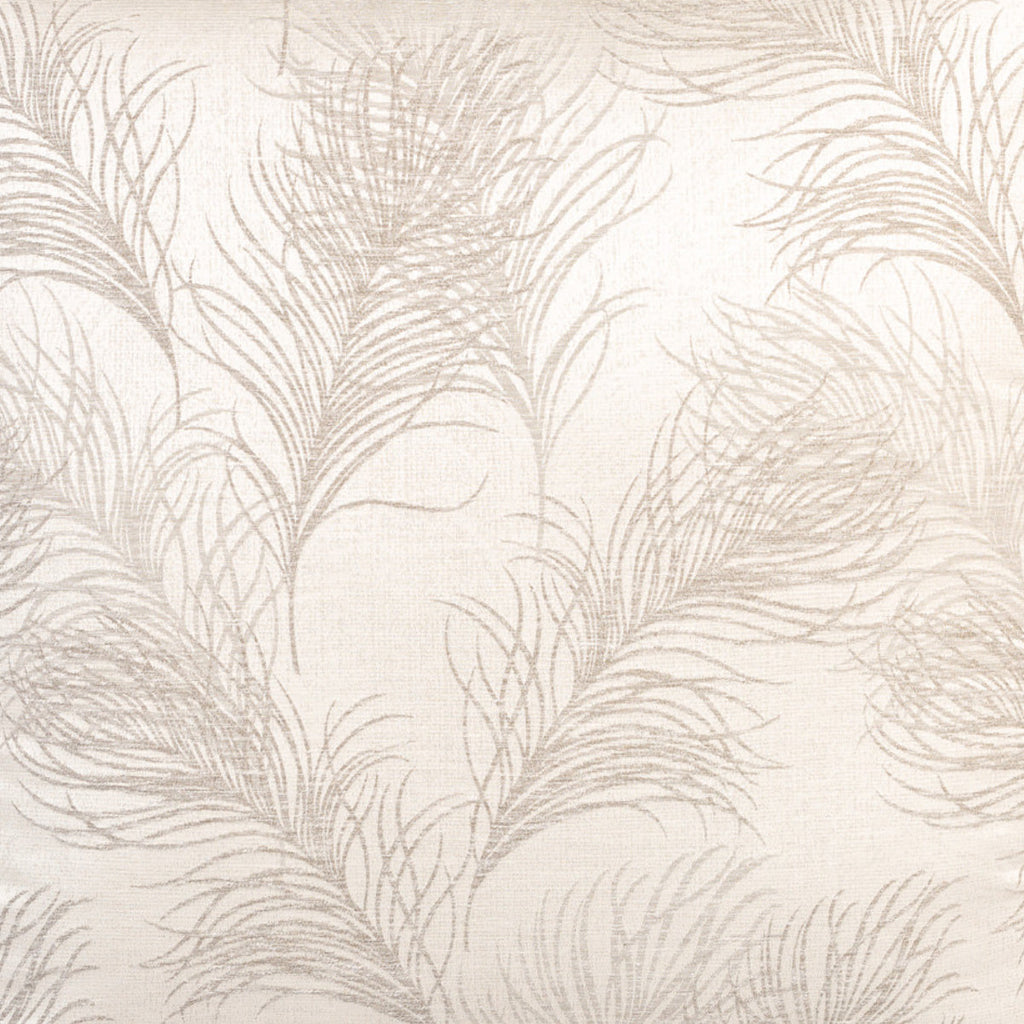 FJURI 55x55 Satin Cushion with Gray Leaves