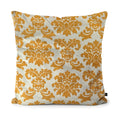 Cushion FJURI 60x60 Cotton with Fleur-de-lis in Mustard Yellow