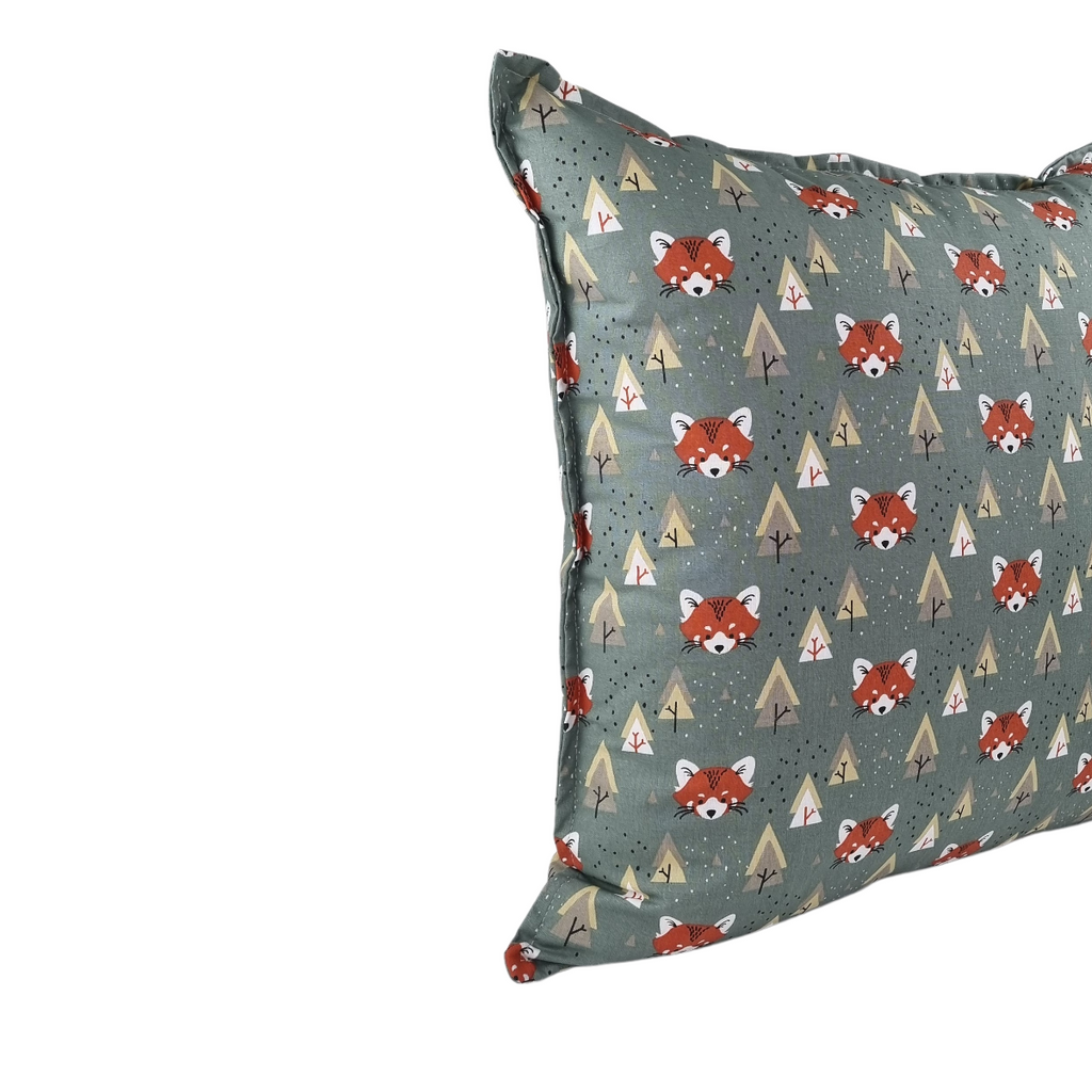 GIBBI Cushion 45x45 Green with Fox and Trees
