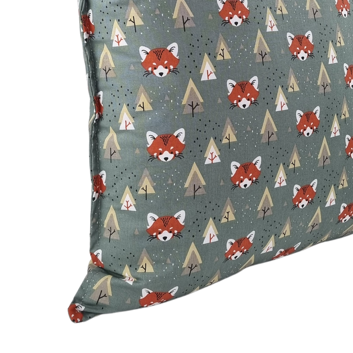 GIBBI Cushion 45x45 Green with Fox and Trees