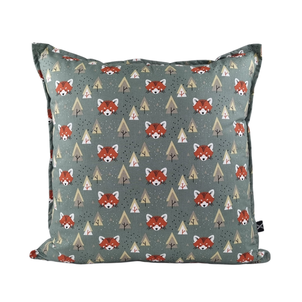 GIBBI Cushion 45x45 Green with Fox and Trees