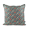 Almofada GIBBI 45x45 Verde com Raposa e Árvores