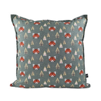 Almofada GIBBI 45x45 Verde com Raposa e Árvores