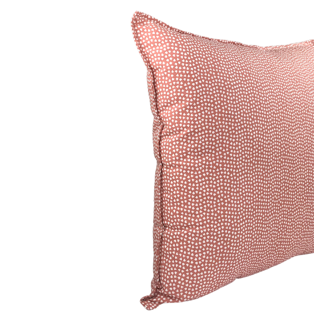 FJURI 45x45 Pink Cushion with Small Leaves Pattern