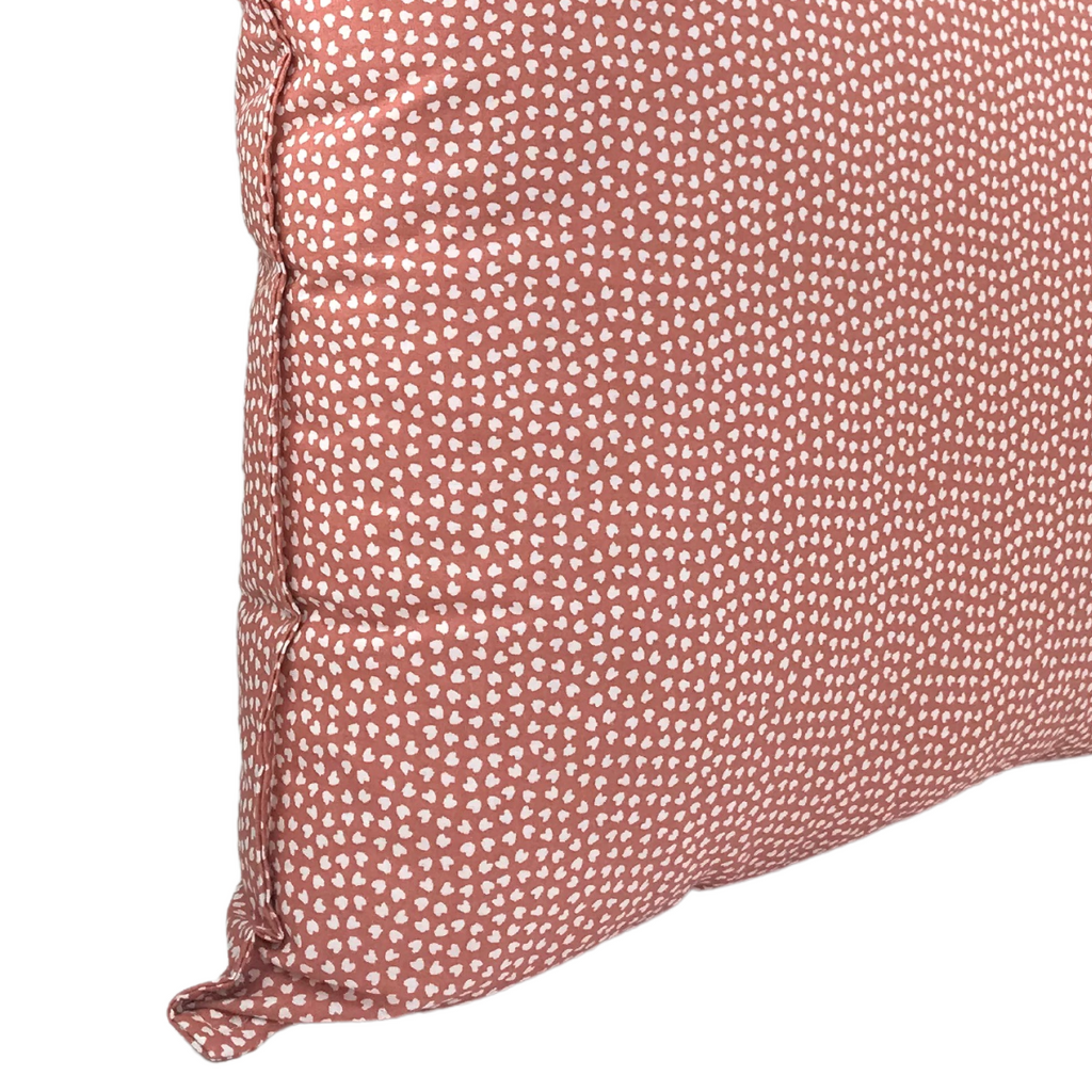 FJURI 45x45 Pink Cushion with Small Leaves Pattern