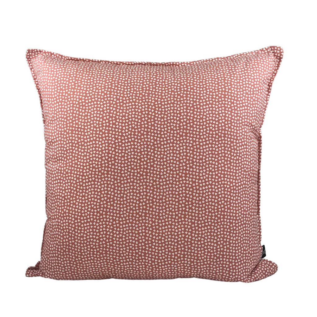 FJURI 45x45 Pink Cushion with Small Leaves Pattern