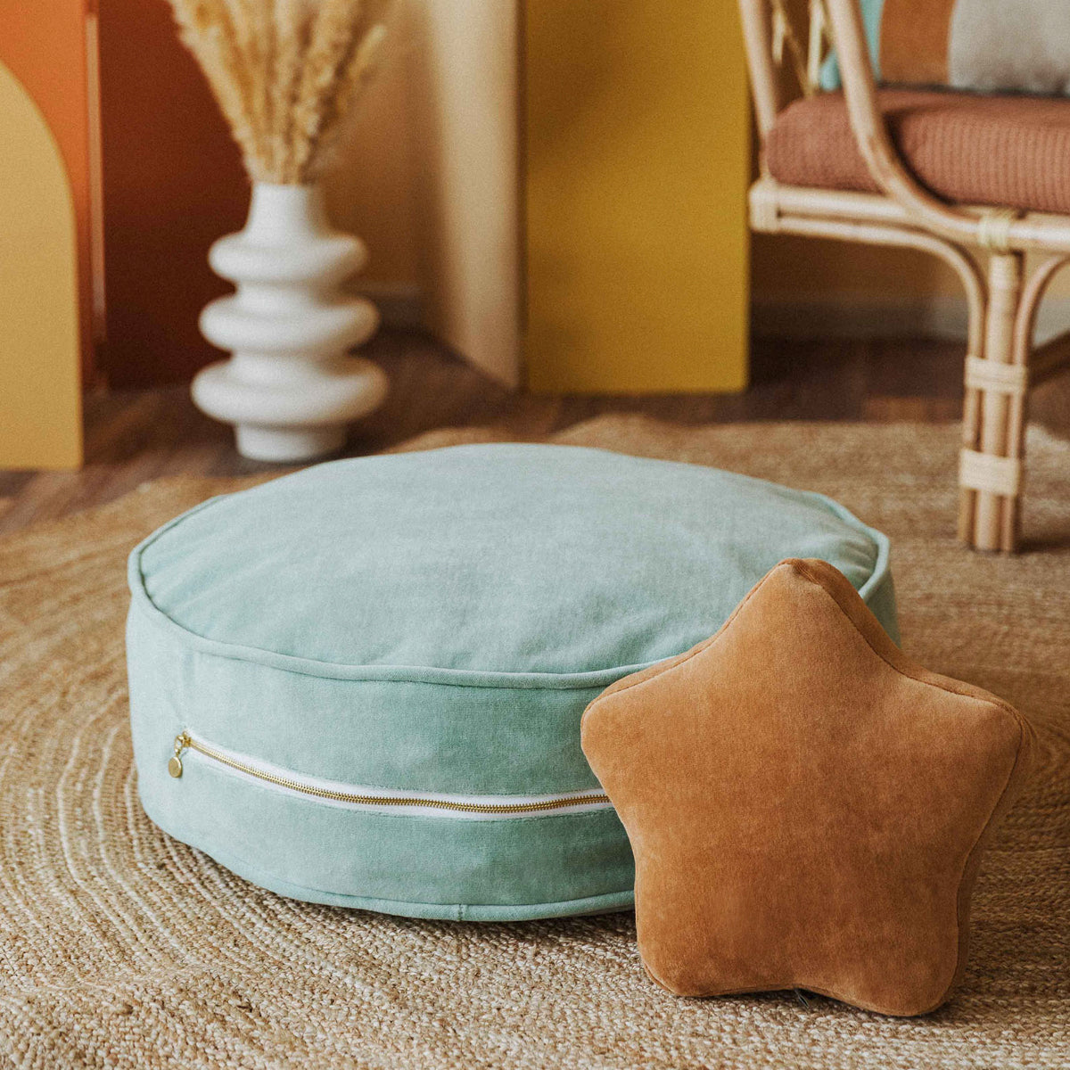 Cushion GIBBI Children's Star Brown Caramel