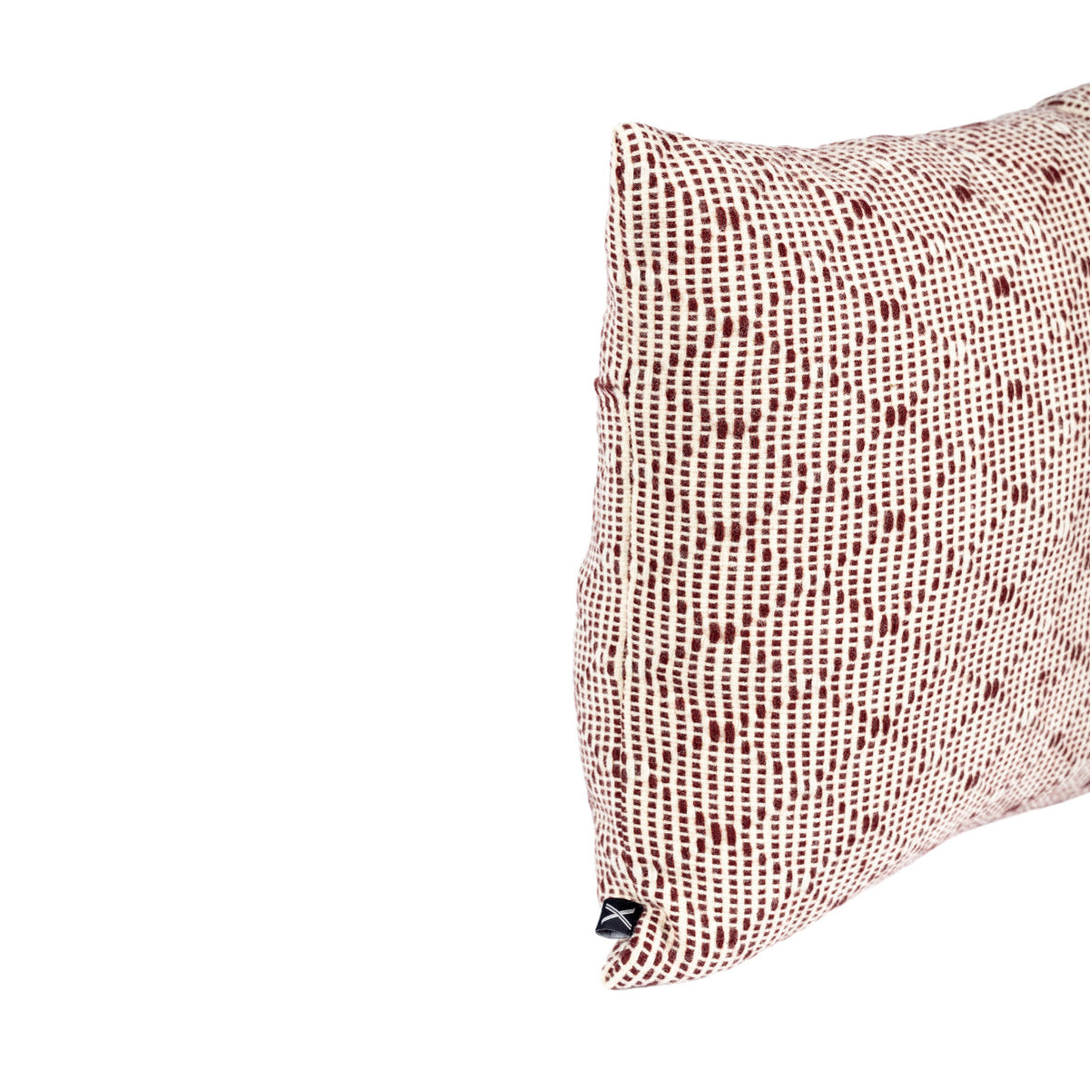 Almofada HEMMEK 45x45 Lã Bordeaux em padrão contorno