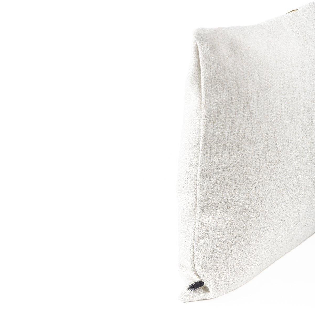 Almofada JIDDI 50x50 Linho Branco com Vivo Dourado - KUXIN // Home Fashion