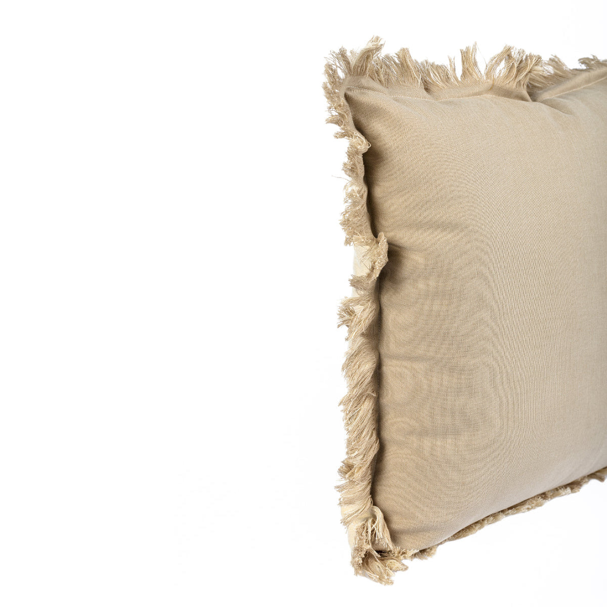 Almofada KULURI 45x45 Algodão 2 Tons Bege com Franja
