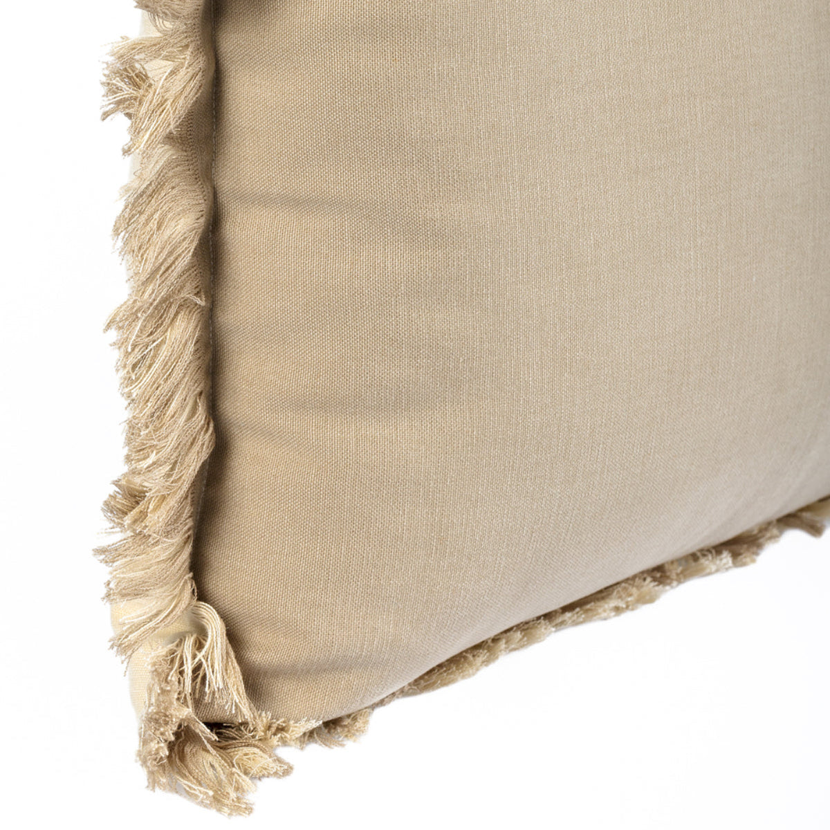 Almofada KULURI 45x45 Algodão 2 Tons Bege com Franja