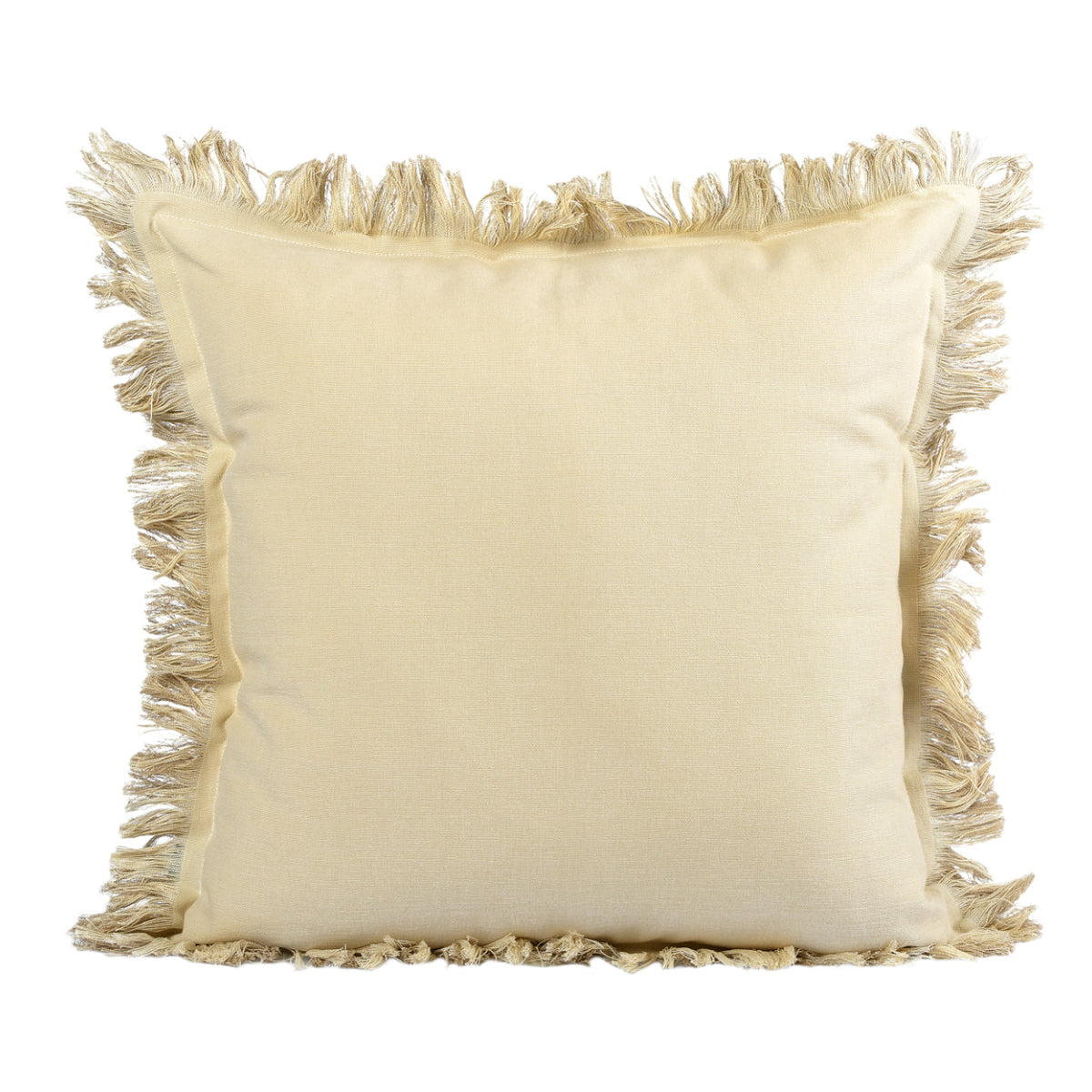 Almofada KULURI 45x45 Algodão 2 Tons Bege com Franja