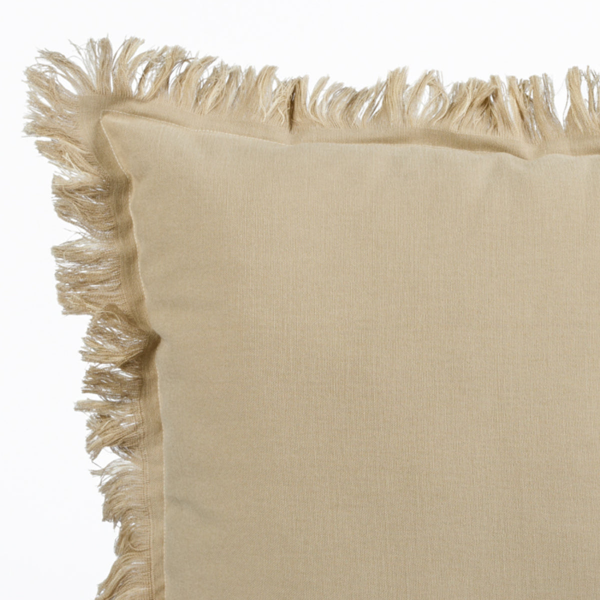 Almofada KULURI 45x45 Algodão 2 Tons Bege com Franja