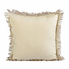 Almofada KULURI 45x45 Algodão 2 Tons Bege e Castanho com Franja