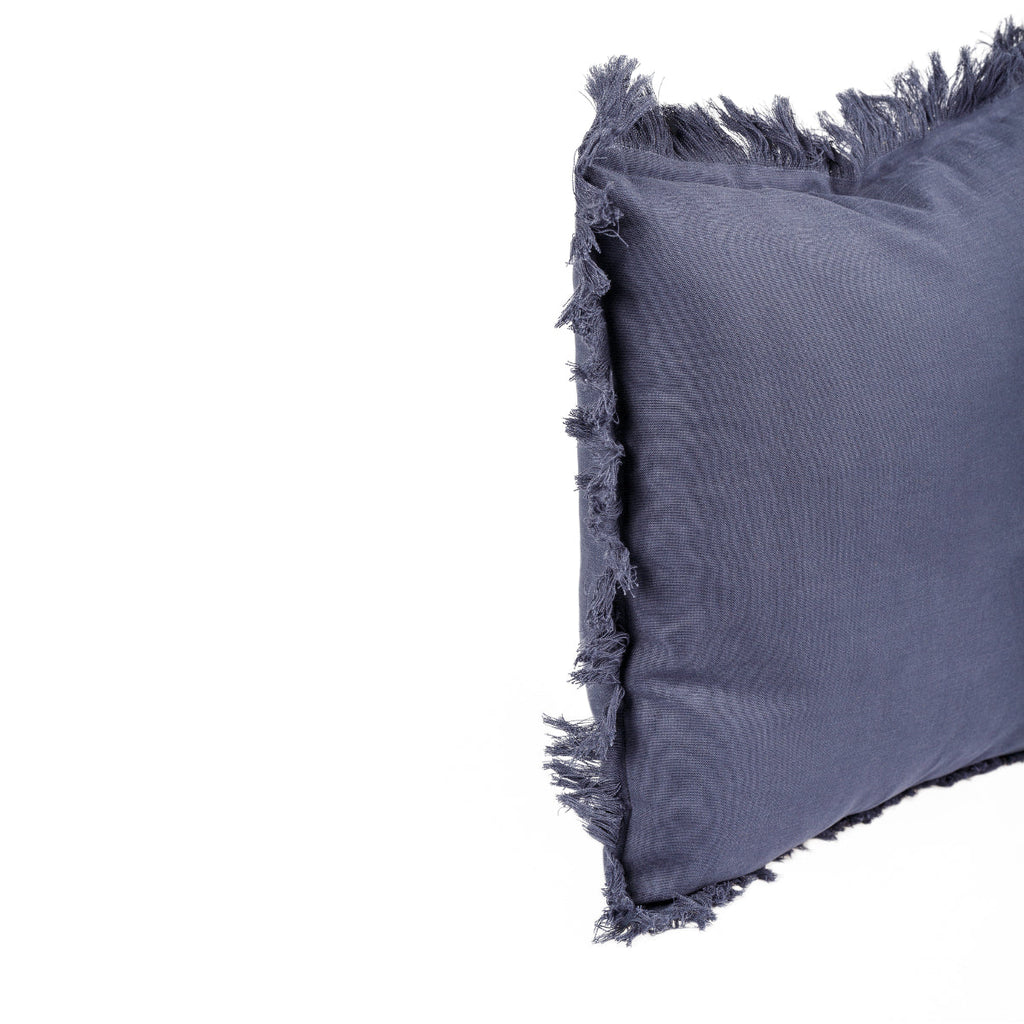 KULURI Cushion 45x45 Dark Blue Cotton with Fringe | ❤️ @casaparanos