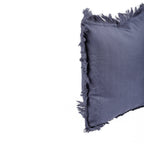 Almofada KULURI 45x45 Algodão Azul Escuro com Franja