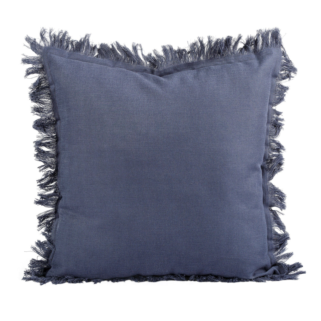 KULURI Cushion 45x45 Dark Blue Cotton with Fringe | ❤️ @casaparanos