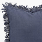 Almofada KULURI 45x45 Algodão Azul Escuro com Franja