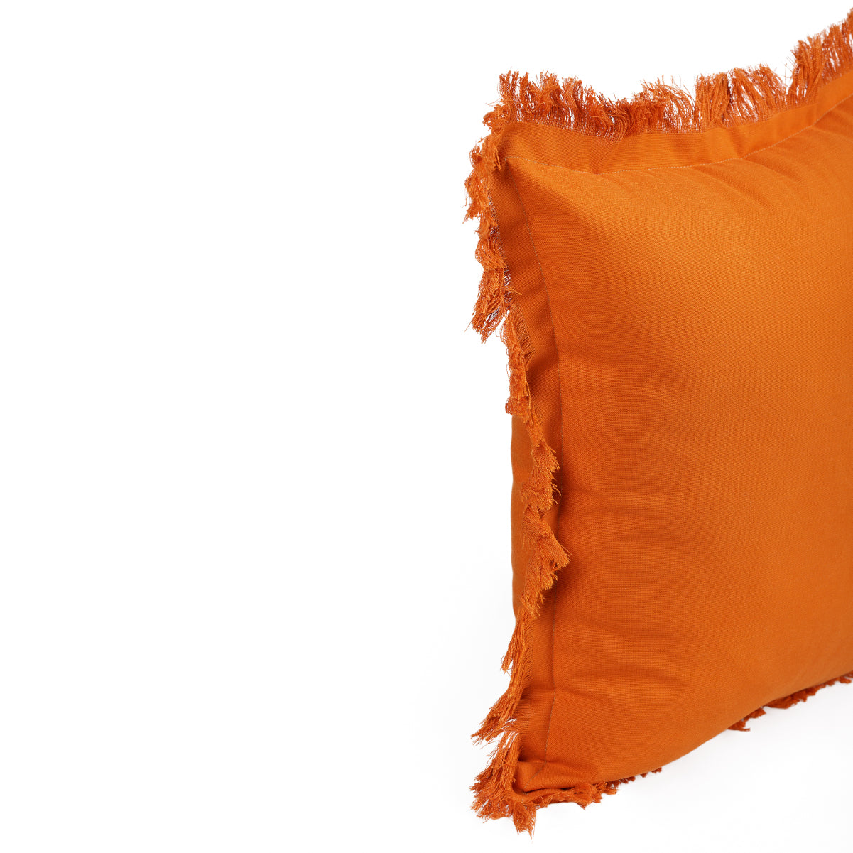 KULURI 45x45 Orange Cotton Cushion with Fringe | ❤️ @casaparanos